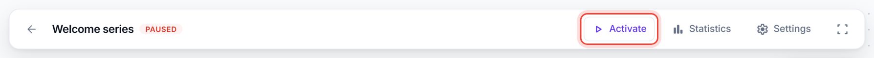 The editor top bar with the Activate button highlighted